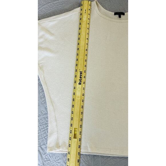 Wmns Quince Sz L Off White SS Batwing Dolman Slv Cashmere Ovrszd Sweater - Picture 5 of 6